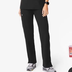 FIGS Black Kade Cargo Scrub Pants